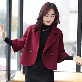 áo khoác dạ tweed  dáng ngắn nữ phong cách hàn quốc 2021_ A6