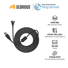 Dây sạc chuột Glorious Ascended Charging Cable - Black - Hàng Chính Hãng