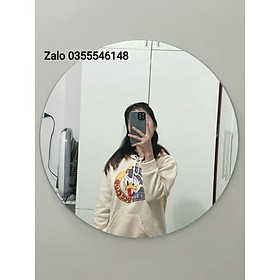 Mua Gương tròn dán tường  gương treo dây đay Decor kích thước 40cm  50cm