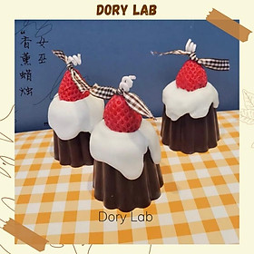Mua Nến Thơm Bánh Pudding Sôcôla Kem Dâu Handmade  Phụ Kiện Decor  Quà Tặng - Dory Lab