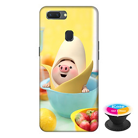 Ốp lưng điện thoại Oppo A5S hình Heo Con và Trái Cây Mẫu 1 tặng kèm giá đỡ điện thoại iCase xinh xắn - Hàng chính hãng