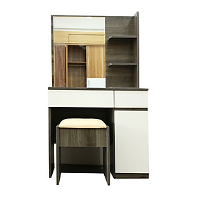 Mua Bàn Trang Điểm Gỗ MDF 2 Ngăn Kéo Cửa Mở Màu Xanh Rêu Hiện Đại Viva