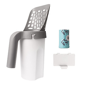 Xẻng rác mèo với túi rác mèo, hỗ trợ xẻng sâu có thể tháo rời, bộ xẻng rác, máy tính xách tay công suất lớn, xẻng coca trong nước cho mèo