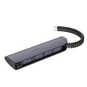 Mua Bộ Chuyển Đổi Trung Tâm Hoco HB12 Victory Type-C Sang 4 Cổng USB3.0 Hỗ Trợ Điện Thoại Di Động Và Máy Tính Bảng Hợp Kim Nhôm OTG. - Hàng Chính Hãng