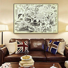 Jackson Cá Minh Thái "Tờ Nghiên Cứu" Canvas Sơn Dầu Tác Phẩm Nghệ Thuật Nổi Tiếng Poster In Hình Phông Nền Nghệ Thuật Treo Tường Trang Trí Phòng Khách thẩm Mỹ - one