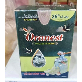 Lọ lẻ Yến Đường phèn Oranest 70ml - Tăng sức đề kháng, 26% tổ yến - Nguyên liệu tổ yến sào cao cấp Khánh Hoà