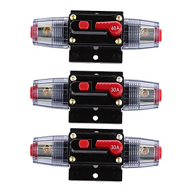 3x Manual Reset Circuit Breaker Auto Boat Tester Reset Switch Fuse Holder