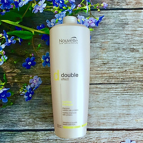 Dầu gội Keratin Nouvelle New Generation Double Effect Nutritive dược thảo hỗ trợ dưỡng trị tóc hư 1000ml