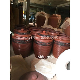 Mua Hũ gạo sành hoạ tiết trống đồng khắc nổi 15kg