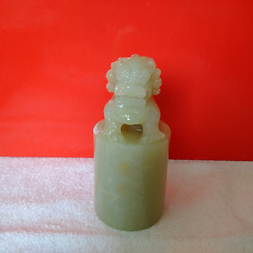 Mua ẤN Kỳ Lân đá Ngọc xanh - cao 9cm