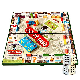 Boardgame Cờ Tỷ Phú Việt Nam Sato Cỡ Lớn 42x42 Tặng Kèm Xúc Xắc Gỗ