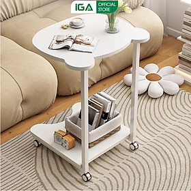 Mua Bàn phụ sofa  bàn cafe họa tiết mặt mèo dễ thương decor phòng cực xinh thương hiệu IGA - GM117