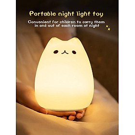 Hình ảnh Đèn LED LED LED KIDS SILICONE CAT LAMP, ĐIỀU KHIỂN THÁI ĐẦU USB SENSIVE