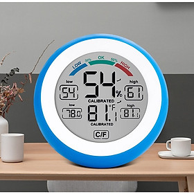 Máy đo nhiêt độ, độ ẩm hình tròn dạng mini - Tặng thêm 2 móc dán treo đồ