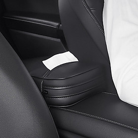 Car Armrest Box Tissue Holder Napkin Holder PU Leather Toilet Paper Bag Tissue Bag Case for Back Seat Headrest Vehicle Armrest Box