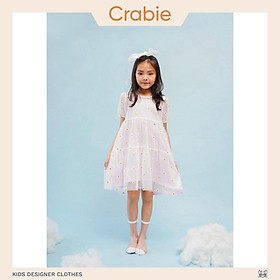 Váy bé gái CRABIE babydoll hoa cúc dự tiệc xinh xắn cho bé từ 3,4,5,6,7,8,9