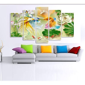 Tranh Hoa Sen Cá Chép |Cửu Ngư Quần Hội |T3M-28342