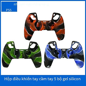 Đảm bảo chất lượng phun xăng PS5 Ốp lưng silicon màu rằn ri PS5 Tay cầm chơi game Ốp lưng silicon Ốp lưng bảo vệ tay cầm PS5 có hạt chống trượt