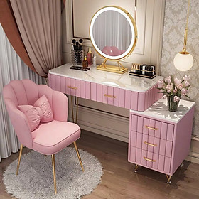 Mua Bộ bàn trang điểm Juno Sofa có gương đèn led cảm ứng - mặt bàn ốp giả đá JN08