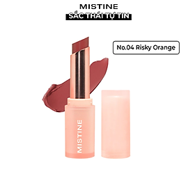 Son lì lâu trôi, mịn, che phủ viền môi, giúp môi mềm mại, tự nhiên chính hãng Mistine Pretty Me Semi Matte Lipstick 3.5g No.04