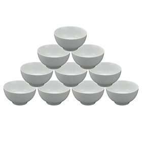 Bộ 10 Cái Chén Cơm 12cm Came Trắng Gốm Sứ Minh Long