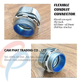 Mua Đầu nối ống ruột gà (kim loại) phi 1 inch (D32) kín nước