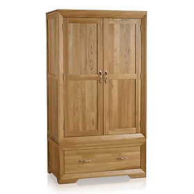 Tủ áo 2 cánh bevel gỗ sồi ibie