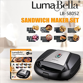 Mua Máy nướng  kẹp bánh mì đa năng 8IN1 Lumabella LB-58052 công suất 800W  khay nướng chống dính tháo rời  dễ dùng  dễ vệ sinh - DELIYA - HÀNG CHÍNH HÃNG