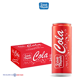 Thùng 24 lon Lon Nước Khoáng Thiên Nhiên Có Ga Đảnh Thạnh Khoáng Cola 330ml