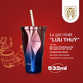 Mua Bình Giữ Nhiệt Inox Màu Tím Thương Hiệu La Fonte x Gióng Có Dung Tích 532ml