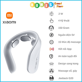 Máy Massage Cổ, Vai Gáy XIAOMI Jeeback G20, Tích Hợp Kết Nối App, 4 Kỹ Thuật Massage, 15 Chế Độ Khác Nhau - Hàng Chính Hãng