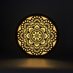 Mua Đèn tranh gỗ CNC họa tiết Mandala 1 đường kính D42 D50 D61 lan tỏa hào quang đến không gian thờ nhà bạn