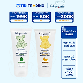 Kem đánh răng Babycoccole - 75ml - Táo + Chuối