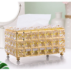 Mua Hộp đựng khăn giấy đính đá pha lê lấp lánh phong cách Bắc Âu sang trọng 19x11x10cm
