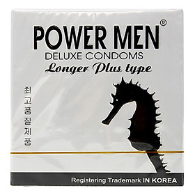 Bao Cao Su Powermen Longer Plus Cá Ngựa Bạc Hộp 3 Cái