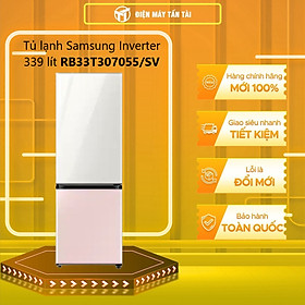 Tủ lạnh BESPOKE 2 Cửa Ngăn Đông Dưới Samsung Inverter 323L RB33T307055SV (Trắng/Hồng)