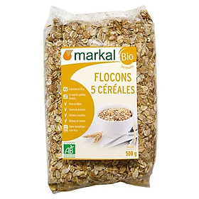 Ngũ cốc hỗn hợp hữu cơ cán dẹp MARKAL 500g