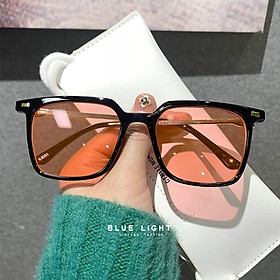 Kính Râm, Kính Mát Nam Nữ Mắt Màu Đỏ Dáng Vuông Hàn Quốc - BLUE LIGHT SHOP
