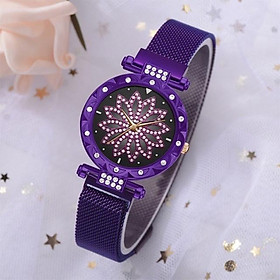 Đồng hồ nữ Ulzzang mặt hoa 3d dây titanium sang trọng thời trang