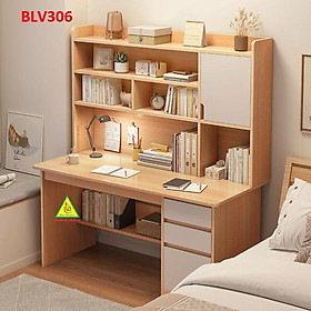 Mua Bàn làm việc  bàn học liền kệ bằng gỗ MDF BLV306 - Nội thất lắp ráp Viendong Adv