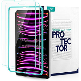 Mua Bộ 2 miếng dán màn hình ESR cho iPad Pro 12.9 inch (2022/2021/2020/2018  thế hệ 6/5/4/3)  Kính cường lực có khung căn chỉnh - Hàng Chính Hãng