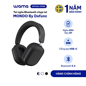 Tai nghe chụp tai MONDO By Defunc - Thời gian dùng 45H -Dual Driver - Bluetooth 5.2 - Hàng chính hãng - Bảo hành 1 năm