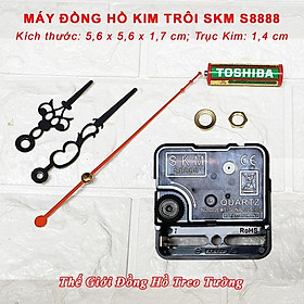 Máy Đồng Hồ KIM TRÔI SKM S8888 NHẬT – Tặng Pin AA Và Bộ KIM HOA VĂN - BH 1 Năm