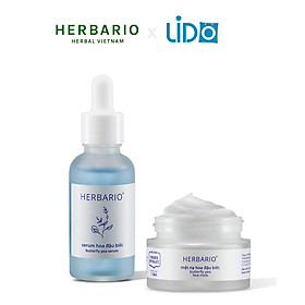 Combo Serum hoa đậu biếc herbario 30ml + Mặt Nạ hoa đậu biếc herbario 30ml phục hồi và trẻ hóa làn da