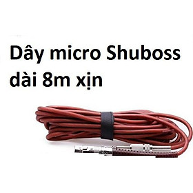 Mua Dây Micro Karaoke dài 8M Shuboss cáp canon cái XLR ra đầu 6 ly đực 6.5mm dây chống tạp âm nhiễu cực tốt cho dàn Karaoke