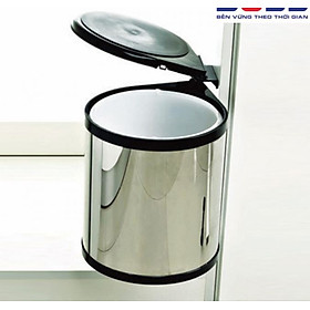 Thùng rác inox Tundo RCT09 kiểu đơn gắn cánh Boss R315*C430*S315 mm