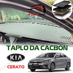 Thảm Taplo Da Carbon Xe Kia K3, Cerato 2016 - 2022 cao cấp
