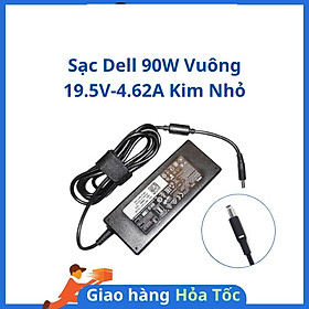 Adapter Sạc laptop Dell 90w kim nhỏ 4,5mm x 3mm dùng cho Dell Inspiron, Vostro, Latitude, XPS - Hàng chính hãng