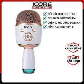 Mua Micro karaoke kèm loa Bluetooth iCore MK99 - Hàng Chính Hãng