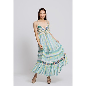 >> BÁO GIÁ ĐẦM MAXI CỔ V HOA THÊU NỔI LUNA LLENA LN813TL220-BU | Shopee Lazada Sendo Tiki mới nhất 212 Đầm Maxi Boho 2 Dây Thêu Hoa Nổi Savage Culture SC38710-BU